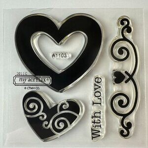 My Acrylix™ A1103 Close To My Heart Love-Themed Decorative Stamps
